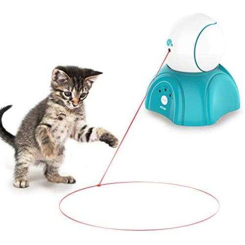 Cat Laser Toy,Laser Ball for Cats,Cat Toys Interactive,Non-Toxic and Eco-Friendly Cat Toy with Three Play Mode,Separation Design and Timer Setting Laser Toy,360°Automatic Rotating Lase