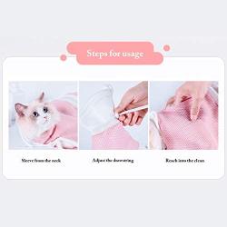 ZUKIBO Cat Shower Net Bag Adjustable Multifunctional Breathable Anti-Bite and Anti-Scratch Restraint Bag Cat Washing Shower Bag for Cat’s Bathing, Nail Trimming, Injection, Medicine Taking