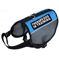 Therapy Dog mesh Vest Harness Cool Comfort Nylon Purchase Comes with 2 Reflective Therapy Dog in Training Removable Patches. Please Measure Your Dog Before Ordering