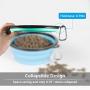 ME.FAN Large Collapsible Dog Bowl [3-Pack] Travel Portable Dog Bowl(34oz) Silicone Foldable Travel Bowl/Pet Food Bowl/Cat Water Bowl/Silicone Pet Expandable Bowls + 3 Carabiners Per Set