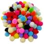 joyMerit 100pcs Soft Lightweight Cat Toys Pompon Balls for Kitten Cats Craft Projects