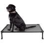 Veehoo Chew Proof Elevated Dog Bed - Cooling Raised Pet Cot for Large Dog - Rustless Aluminum Frame and Durable Textilene Mesh Fabric, Unique Designed No-Slip Feet for Indoor or Outdoor Use