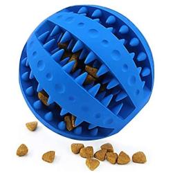 MTOM Best Bite-Resistant Dog Molar Ball, Dog Treat Toy Ball, Used for IQ Training of Big and Small Dogs, Dog Tooth Cleaning, Playing, Chewing, Interaction (Blue)