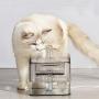 Dog Cat Water Fountain, 3 Outlet Mode Automatic Pet Water Fountain Transparent Design Automatic Pet Waterer with Six-Fold Filter (3L)