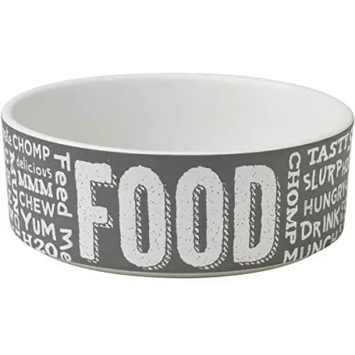 Chalkboard Dog Bowl - Dark Gray Chalkboard Dog Bowl - Dark Gray