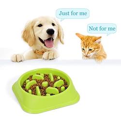 JASGOOD Dog Feeder Slow Eating Pet Bowl Eco-Friendly Durable Non-Toxic Preventing Choking Healthy Design Bowl for Dog Pet(2 Pack)