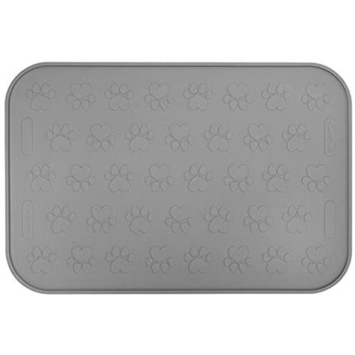 SmithBuilt 24'' x 16'' Large Dog Food Mat - Waterproof Non-Slip Silicone Cat Pet Bowl Feeding Placemat