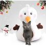 PAWISE Christmas Cat Cave Soft Cat Bed Indoor Christmas Tree Cozy Cat House Winter Warm Snowman Cat Cave