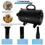 NEWTRY Dog Dryer Hair Force Dryer Stepless Adjustable Speed Temperature High Velocity Dog Cat Hair Dryer Professional Pet Grooming Blower 2000W/3.2HP Reduce Noise Heat Insulation (Black) NEWTRY Dog Dryer Hair Force Dryer Stepless Adjustable Speed Temperature High Velocity Dog Cat Hair Dryer Professional Pet Grooming Blower 2000W/3.2HP Reduce Noise Heat Insulation (Black)
