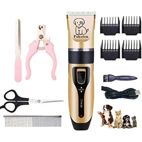 Pakolon Dog Clippers pet electrick Clippers Frequency Adjustment Low Noise USB Charging Pet Grooming Hair Clippers Kit Cat and Dog Clipper Beauty Kits Pet Nail Scissors Combs Scissors Cat Hair Pakolon Dog Clippers pet electrick Clippers Frequency Adjustment Low Noise USB Charging Pet Grooming Hair Clippers Kit Cat and Dog Clipper Beauty Kits Pet Nail Scissors Combs Scissors Cat Hair