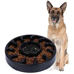 JASGOOD Slow Dog Bowl for Large Dogs,Anti-Gulping Dog Slow Feeder Stop Bloat,Slow Eating Big Pet Bowl