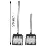 TOYPOPOR Stainless Steel Cat Litter Scoop 23 inches Telescoping Litter Scoop with Long Handle Perfect Scooper for Cats and Dogs