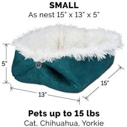 Furhaven Pet - ThermaNAP Self-Warming Quilted Blanket Mat, Self-Warming Convertible Cuddle Bed, and Waterproof-Lined Thermal Dog Blanket for Dogs and Cats - Multiple Styles, Sizes, and Colors