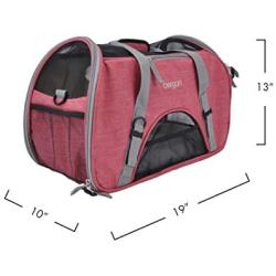 Bergan Comfort Carrier for Pets, Berry, Large 19''L x 10''W x 13''H (88921)