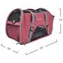 Bergan Comfort Carrier for Pets, Berry, Large 19''L x 10''W x 13''H (88921)
