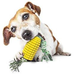 Wollet Dog Toothbrush Chewing Toy Corn Molar Stick Resistant TPR for Dog Grind Teeth Cleaning Dental Oral Care