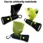 Waste Bags Dispenser with LED Flashlight, Poop Bag Holder for Dog Lead Leash, Diaper Bags Dispenser for Cradle or Car, Never Step on Poop Again at Night, includes 4 Rolls (15 Bags Per Roll, 60 Bags)
