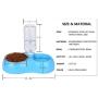 THEMART Double Dog Cat Bowls Premium Stainless Steel Pet Bowls No-Spill Resin Station, Pet Food Water Feeder with Automatic Water Bottle