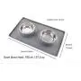 ALBOLET Double Dog Bowls with Mat,Double Stainless Steel Dog Food and Water Bowls(26.5 oz for Each Bowl), No Spill Non-Skid Silicone Mat Pet Feeder Bowl for Dogs,Grey ALBOLET Double Dog Bowls with Mat,Double Stainless Steel Dog Food and Water Bowls(26.5 oz for Each Bowl), No Spill Non-Skid Silicone Mat Pet Feeder Bowl for Dogs,Grey