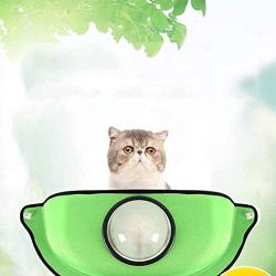 LJFYXZ Transparent Cat Bed with Suction, Hanging Cat Nest to Attach to The Window EVA Sucker Nest Cat Hammock 73 35 15Cm,Green
