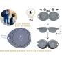 Imperio Moncada Collapsible Dog Bowl, Portable Dog Bowl
