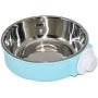 ZOHOKO Dog Bowl Feeder Pet Puppy Food Water Bowl, 2-in-1 Plastic Bowl & Stainless Steel Bowl, Removable Hanging Cat Rabbit Bird Food Basin Dish Perfect for Crates & Cages