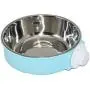 ZOHOKO Dog Bowl Feeder Pet Puppy Food Water Bowl, 2-in-1 Plastic Bowl & Stainless Steel Bowl, Removable Hanging Cat Rabbit Bird Food Basin Dish Perfect for Crates & Cages ZOHOKO Dog Bowl Feeder Pet Puppy Food Water Bowl, 2-in-1 Plastic Bowl & Stainless Steel Bowl, Removable Hanging Cat Rabbit Bird Food Basin Dish Perfect for Crates & Cages