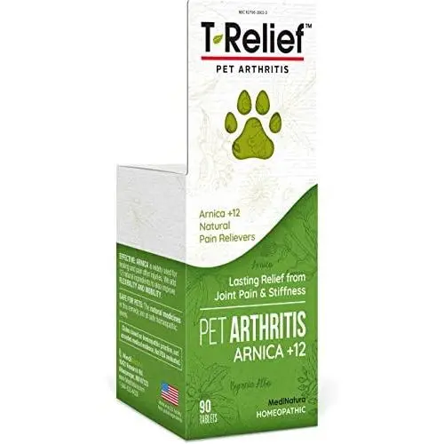 MediNatura T-Relief Pet Arthritis Pain with Arnica + 12 Active Pain Relievers - 90 Tablets MediNatura T-Relief Pet Arthritis Pain with Arnica + 12 Active Pain Relievers - 90 Tablets