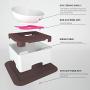 WZ PET Raised Ceramic Dog Feeding Bowl,Adjustable Elevated Dog Bowls Set Anti-Slip,Standing Pet Feeding Dish for Small Medium Dogs and Cats