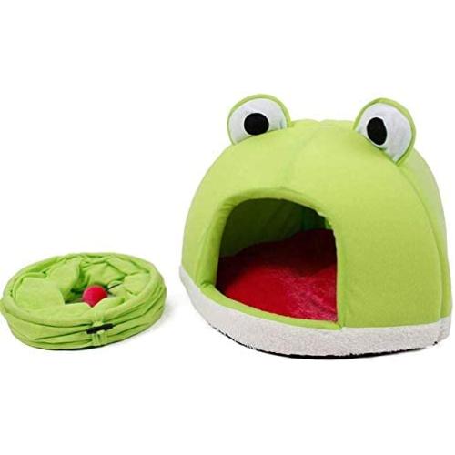 GUOXY Cat Dog Bed Pet Bed Warm Tunnel Dog Bed Cute Pet Lounger Cushion for Small Medium Large Dogs Cat Winter Kennel Puppy Mat Pet Bed Pet Nest,Frogs
