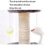 Huida Pets Adorable Cat Tree,7-Inch Kitten Tree,Sisal-Covered Scratching Posts，Cat Furniture for Kittens Cat Trees， Plush and Bell Ball Cat Scratcher Kitten Toy,Cat Scratching Posts