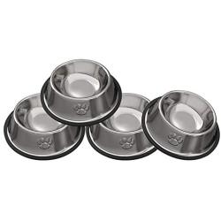 JOCHA Stainless Steel Dog Cat Bowls Cat Food Bowls with Rubber Base for Small/Medium/Large Dogs, Pets Feeder Bowl and Water Bowl Perfect Choice