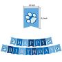 PYOGO Birthday Bandana Hat - Happy Party Supplies - Cake Toy - Bonus Memory Selfie Stick - Dog Mom Dad Gift Basket for Small Medium Large Dog Cat Pet Puppy Girl Boy (Blue)