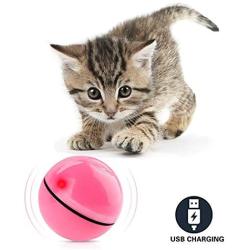 MICOKA Smart Interactive Cat Toy, Newest Version 360 Degree Self Rotating Ball, USB Rechargeable Pet Toy, Build-in Spinning Led Light, Exercise Chaser Toy for Cats and Dogs- Upgrade New