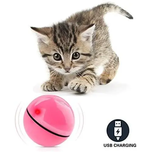 MICOKA Smart Interactive Cat Toy, Newest Version 360 Degree Self Rotating Ball, USB Rechargeable Pet Toy, Build-in Spinning Led Light, Exercise Chaser Toy for Cats and Dogs- Upgrade New MICOKA Smart Interactive Cat Toy, Newest Version 360 Degree Self Rotating Ball, USB Rechargeable Pet Toy, Build-in Spinning Led Light, Exercise Chaser Toy for Cats and Dogs- Upgrade New