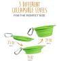 Mighty Paw Collapsible Travel Dog Bowl Set - 2 Pack (27 Oz) | Food Safe Silicone Food & Water Bowls for Pets. Bonus Carabiner Clip for Hiking, Camping or Walking. Lightweight & Leak-Proof