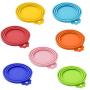 Pet Portable Silicone Dog Cat Canned Lid Pet Food Cover Storage Fresh-Keeping Lids (Color : Orange)