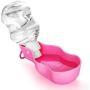 URWOOW Dog Water Bottle Pet Travel Water Bottle with Foldable Bowl Holder Drink Cup Tray Stand Attachment Dog Cat Travel Drink Bottle Bowl, Pet Outdoor Drinking Cup