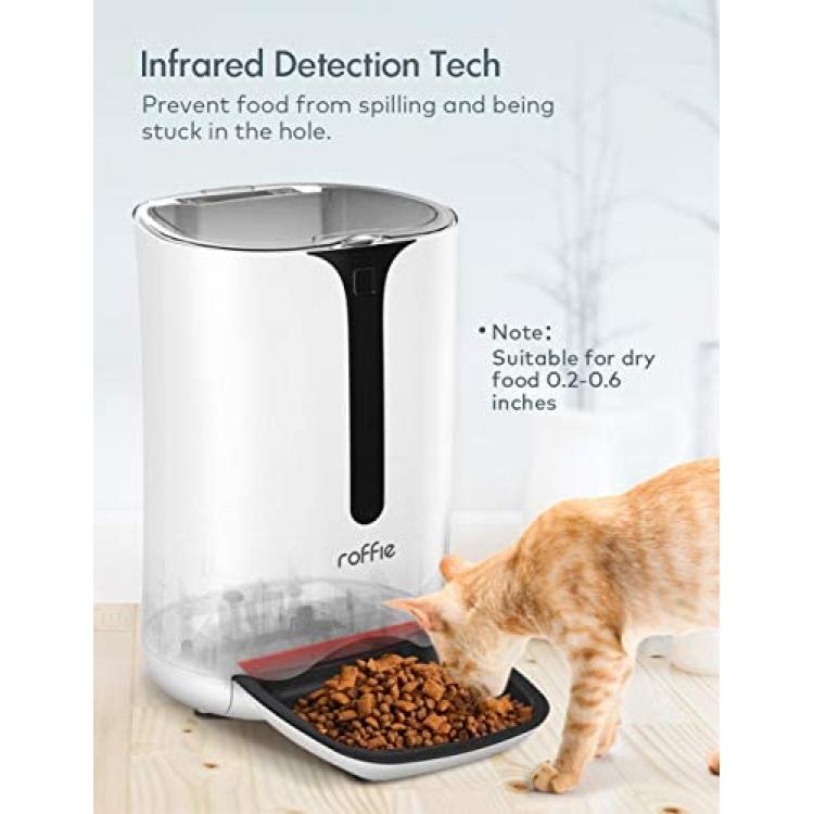 Roffie Automatic Cat Feeder with Timer Schedule Feature 7L Cat Food