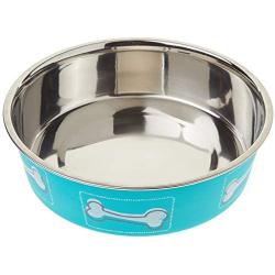 Loving Pets Coastal Bella Bowl for Dogs, Large, Aqua Sea