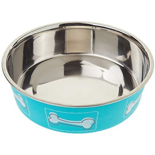 Loving Pets Coastal Bella Bowl for Dogs, Large, Aqua Sea