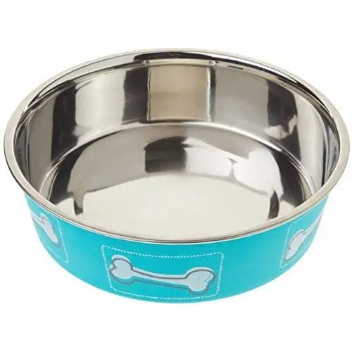 Loving Pets Coastal Bella Bowl for Dogs, Large, Aqua Sea Loving Pets Coastal Bella Bowl for Dogs, Large, Aqua Sea