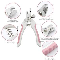 EnYL Dog Nail Clippers Trimmer Set with Safety Guard to Avoid Over-Cutting,Professional Grooming Tools for Dog Cat Rabbit