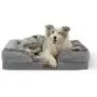Bedsure Large Orthopedic Dog Bed, Bolster Dog Beds for Large Dogs - Foam Sofa with Removable Washable Cover, Waterproof Lining and Nonskid Bottom Couch