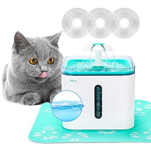 Emiral Cat Water Fountain, 84oz/2.4L Healthy and Hygienic Automatic Pet  Water Fountain Dog Water