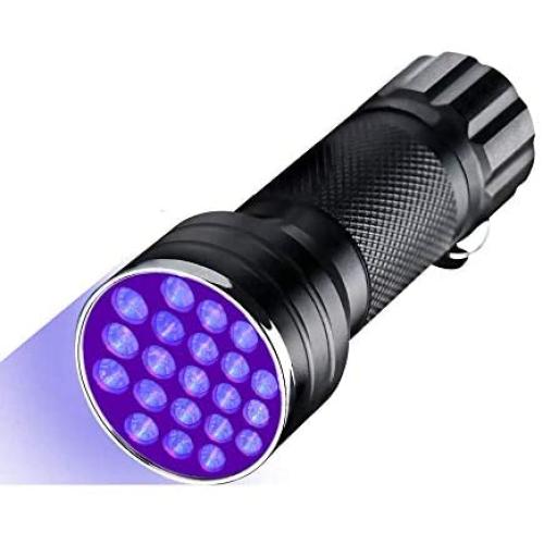 Black Light UV Flashlight, 2020 Upgraded UV 21 LED Pet Dog Cat Urine Detector light Flashlight for Pet Urine Stains,Matching with Pet Odor Eliminator