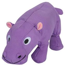 SmartPetLove Tender-Tuffs Big Shots - Tough Plush Dog Toys for Large Breeds - Plump Purple Hippo
