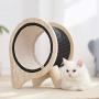 UQA Cat Scratch Post Vertical Cat Scratcher Sisal Wooden Living Room Cat Climbing Frame 2 in 1 Multifunctional Design Cat Toy Pet Supplies Cats Furniture (Color : Brown, Size : 50 21 32 cm)