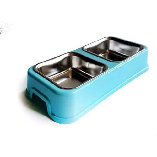 Stainless Steel Pet Dog Cat Double Food Bowl Water Dish with Separate Antiskid Stand,Easy Clean Stainless Steel Pet Dog Cat Double Food Bowl Water Dish with Separate Antiskid Stand,Easy Clean