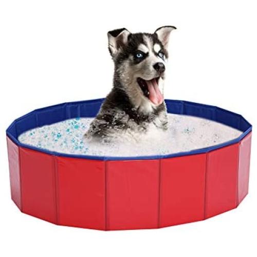 Delifur Foldable PVC Dog Cat Water Pool Pet Outdoor Swimming Playing Pond